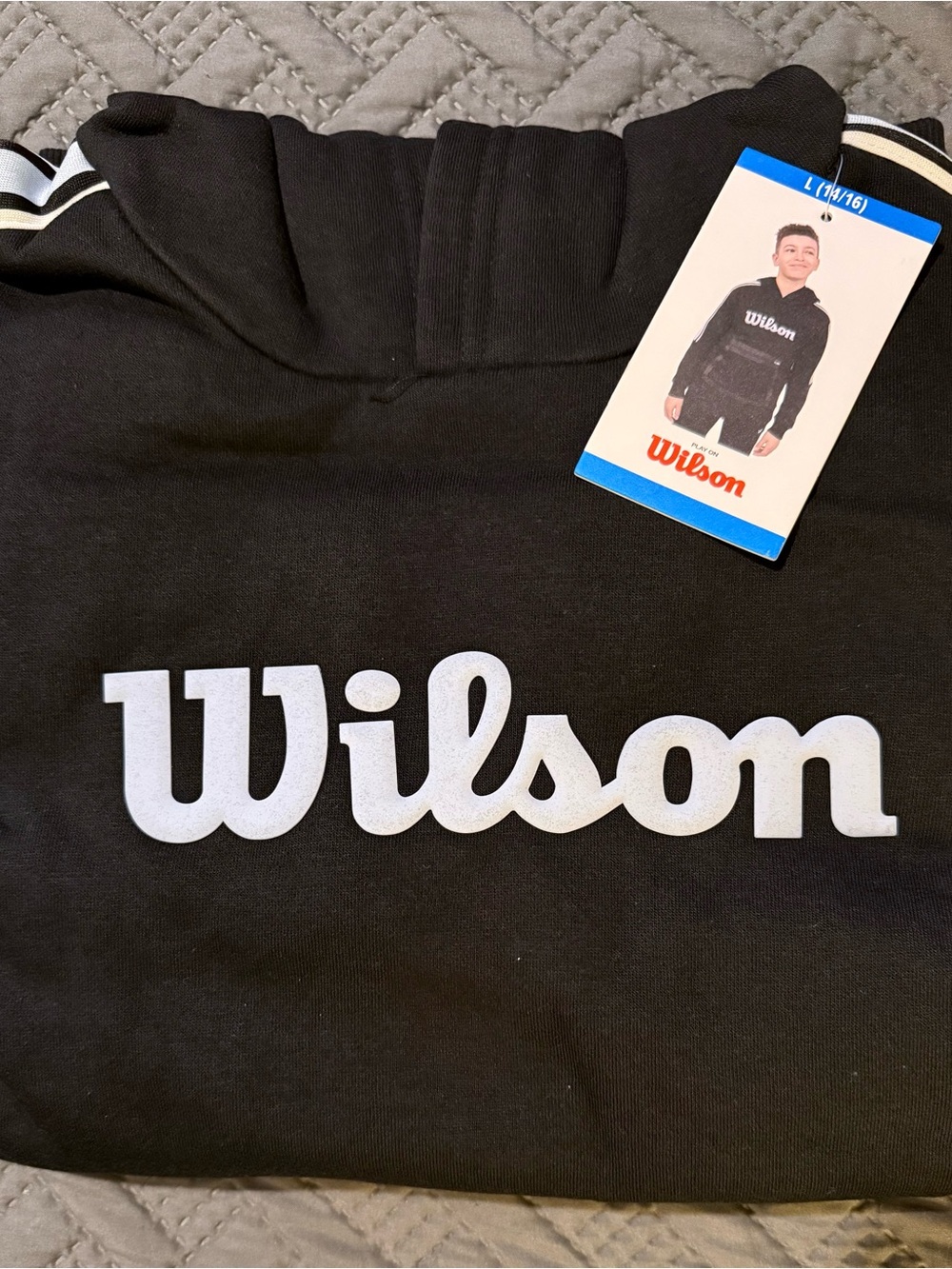 Wilson Knit Taping Hoodie Size L (14/16)